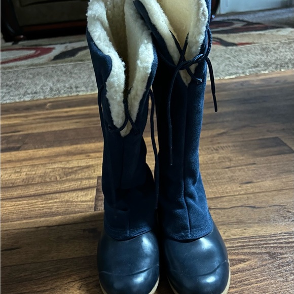 Eddie Bauer • Women • Knee High • Suede • Winter • Blue • Sz 7 • Faux Fur •Boots - Picture 5 of 10